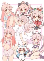  :| ahoge animal_ear_fluff animal_ear_hood animal_ears animal_hands arms_at_sides bare_shoulders between_legs black_bra black_choker black_panties blue_shirt blush blush_stickers bra breasts brown_eyes c: capelet cat_ears cat_lingerie cat_tail chibi chibi_inset choker cleavage cleavage_cutout closed_mouth clothing_cutout collarbone commentary_request convenient_leg cosplay covering_ass covering_privates cowboy_shot dog_ears dress fake_animal_ears fake_tail female floating_hair flying_sweatdrops foot_out_of_frame frilled_bra frilled_choker frilled_panties frills fur-trimmed_capelet fur_trim gloves hair_between_eyes hair_bobbles hair_ornament hand_between_legs hands_up highres hood hood_up kigurumi knees_together_feet_apart knees_up light_brown_hair long_hair looking_at_viewer meme_attire multiple_views onii-chan_wa_oshimai! open_mouth oyama_mahiro pajamas panties paw_gloves paw_shoes pon_sugar puffy_short_sleeves puffy_sleeves santa_capelet santa_costume shirt short_sleeves sidelocks simple_background sitting smile split_mouth standing strap_slip tail tareme twintails underwear wariza wavy_mouth white_background white_dress white_pajamas wind wind_lift 