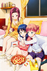  3girls hug multiple_girls saeki_shun sakaki_ryouko shokugeki_no_souma tadokoro_megumi yoshino_yuuki 