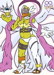  2021 4_fingers alternate_form alternate_species angel angewomon anthro anthrofied armor avian bandai_namco beak belly belly_cutout big_breasts bird breasts chica_(fnaf) chica_(thevgbear) chicken cleavage clothed clothing cosplay costume crossover crossover_cosplay cupcake_(fnaf) curvy_figure cutout digimon digimon_(species) digital_media_(artwork) feathered_wings feathers female fingers five_nights_at_freddy&#039;s food food_creature front_view fully_clothed galliform gallus_(genus) gatomon gloves handwear headgear helmet navel non-mammal_breasts obscured_eyes orange_beak overweight overweight_anthro overweight_female phasianid scottgames signature slightly_chubby slightly_chubby_anthro slightly_chubby_female smile solo thevgbear thick_thighs tongue topwear voluptuous white_clothing white_gloves white_handwear wide_hips wings yellow_body yellow_feathers yellow_skin 