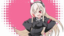  :3 animated animated armband black_jacket blend_s blinking blush bon_appetit_s breasts exteel_(njm0125) female floating_hair girls&#039;_frontline gloves hair_between_eyes happy headgear heart heart_background heart_hands jacket long_hair looking_at_viewer m4_sopmod_ii_(girls&#039;_frontline) medium_breasts multicolored_hair oerba_yun_fang open_mouth pink_hair prosthesis prosthetic_arm red_eyes red_hair scarf sidelocks skull_print smile solo streaked_hair upper_body winking_(animated) 