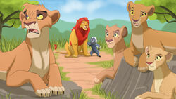  16:9 4k absurd_res badger bunga claws disney fangs felid female feral grass group hi_res honey_badger kiara_(the_lion_king) kion_(the_lion_guard) lion looking_at_another looking_away lying male mammal mustelid musteline namygaga on_front open_mouth pantherine plant rock sitting smile standing teeth the_lion_guard the_lion_king tiifu_(the_lion_guard) tongue tree vitani_(the_lion_king) whiskers widescreen zuri_(the_lion_guard) 