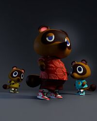  3d_(artwork) 4:5 aloha_shirt amogus among_us_drip animal_crossing anthro blue_clothing blue_eyes blue_shirt blue_sneakers blue_topwear bottomwear brother_(lore) brothers_(lore) brown_body brown_fur canid canine clothing digital_media_(artwork) drip_(meme) fur grey_background group hi_res identical_twins jordan_(brand) male mammal meme nephew_(lore) nike nintendo pants pattern_clothing pattern_shirt pattern_topwear pink_inner_ear raccoon_dog red_bottomwear red_clothing red_pants red_shirt red_sneakers red_topwear shirt sibling_(lore) simple_background tanuki timmy_nook tom_nook_(animal_crossing) tommy_nook topwear trio twins_(lore) uncle_(lore) uncle_and_nephew_(lore) unknown_artist yellow_clothing yellow_shirt yellow_sneakers yellow_topwear 