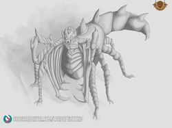  arachnid arthropod dragon dungeons_and_dragons greyscale hasbro horn hybrid long_tongue lordofnothin1 mandibles membrane_(anatomy) membranous_wings monochrome monster multi_eye mythological_creature mythological_scalie mythology pathfinder scalie spider spines tongue wings wizards_of_the_coast 