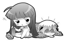  dizzy_eyes furude_rika hanyuu higurashi_no_naku_koro_ni lowres monochrome mudou_eichi 