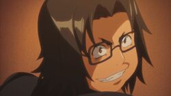  animated animated black_hair brown_eyes fat fat_man glasses highschool_of_the_dead hirano_kohta lowres short_hair 