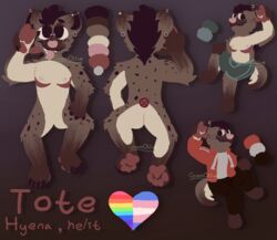  anthro brown_body brown_fur clothing fur greenolive hi_res hyena lgbt_pride male mammal mastectomy_scar model_sheet nude pride_colors rainbow_pride_colors reference_image scar short_fur solo tote_(greenolive) trans_(lore) trans_man_(lore) transgender_pride_colors white_body white_fur 