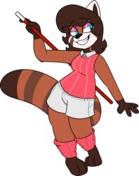  2018 3_toes 4_fingers ailurid alpha_channel anthro barefoot biped black_eyebrows black_eyelashes black_nose blue_eyes bottomwear breasts brown_body brown_fur brown_hair brown_inner_ear brown_markings brown_stripes brown_tail cheek_tuft chokovit_(artist) clothed clothed_anthro clothed_female clothing colored cue_stick digital_drawing_(artwork) digital_media_(artwork) eyebrow_through_hair eyebrows eyeshadow facial_markings facial_tuft feet female female_anthro fingers front_view full-length_portrait fur fur_tuft gloves_(marking) hair head_markings hi_res holding_cue_stick janette_cho leg_markings leg_warmers legwear makeup mammal markings no_pupils pattern_clothing pattern_leg_warmers pattern_legwear pattern_shirt pattern_topwear pigeon_toed pink_eyeshadow portrait red_clothing red_leg_warmers red_legwear red_panda red_shirt red_topwear ring_(marking) ringtail shirt shorts simple_background sleeveless_shirt smile socks_(marking) solo standing striped_clothing striped_leg_warmers striped_legwear striped_shirt striped_topwear stripes tail tail_markings tear_(marking) teeth toes topwear translucent translucent_hair transparent_background tuft white_bottomwear white_clothing white_ears white_shorts white_tuft 