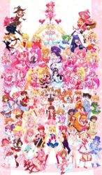  6+girls absolutely_everyone absurdres ahiru_(princess_tutu) ahoge ai_tenshi_densetsu_wedding_peach aida_mana aino_megumi akazukin_chacha akazutsumi_momoko animal_ears annotated arusu asahina_mirai ashita_no_nadja back_bow bike_shorts bishoujo_senshi_sailor_moon bishoujo_senshi_sailor_moon_(first_season) black_dress black_gloves black_hair black_headwear black_shorts black_skirt blonde_hair blue_bow blue_footwear blue_hair blue_headwear blue_sailor_collar blue_skirt bodysuit boots bouquet bow braid brooch broom broom_riding brown_hair butterfly_brooch cardcaptor_sakura cat_ears cat_tail chacha_(akazukin_chacha) chicchana_yukitsukai_sugar chocolat_meilleure choker clefairy comet_(comet-san) commentary cone_hair_bun cooking_idol_ai!_mai!_main! corrector_yui cosmic_baton_girl_comet-san crossover cure_black cure_bloom cure_blossom cure_dream cure_echo cure_egret cure_flora cure_happy cure_heart cure_lovely cure_melody cure_miracle cure_peach cure_star cure_whip cure_white cure_yell curly_hair cutie_honey cutie_honey_(character) dark-skinned_female dark_skin dejiko dennou_coil di_gi_charat dokidoki!_precure double_bun dr._rin_kiite_mite! dress earrings elbow_gloves everyone extra_ears fine_(futagohime) flipped_hair flower fresh_precure! full_moon_wo_sagashite fushigi_mahou_fun_fun_pharmacy fushigi_no_umi_no_nadia fushigiboshi_no_futago_hime futari_wa_precure futari_wa_precure_max_heart futari_wa_precure_splash_star gakkou_no_kaidan_(anime) gakuen_alice genre_connection gloves go!_princess_precure green_hair green_skirt hair_bun hair_ornament hairbow hairpin hanasaki_momoko hanasaki_tsubomi hand_on_own_hip haneoka_meimi happinesscharge_precure! harukaze_doremi haruno_haruka haruno_kasumi hat hazel_(pokemon) heart heart_brooch heart_hair_ornament heart_pouch heartcatch_precure! high_ponytail highres hiiragi_mine himeno_mimika himitsu_no_akko-chan hinamori_amu holding holding_bouquet holding_hands holding_staff holding_sword holding_weapon honekoneko_(psg) hoshina_hikaru hoshizora_miyuki houjou_hibiki hugtto!_precure hyper_blossom hyuuga_saki in-franchise_crossover jewelry jigglypuff kagami_atsuko kaitou_jeanne kaitou_saint_tail kamikaze_kaitou_jeanne kanzaki_meirin kasuga_yui kasumin kinomoto_sakura kirakira_precure_a_la_mode knee_boots kouyama_mitsuki kusakabe_maron legs_apart lilpri long_hair magic_knight_rayearth magical_girl magical_pokemon_journey mahou_girls_precure! mahou_shoujo_tai_arusu mamotte!_lollipop marie_&amp;_gali marika_(marie_&amp;_gali) mermaid_melody_pichi_pichi_pitch mew_ichigo minami_kaede mini_hat mini_top_hat mini_witch_hat miracle!_mimika mirumo mirumo_de_pon! mishou_mai misumi_nagisa miyanoshita_satsuki momomiya_ichigo momozono_love multicolored_hair multiple_crossover multiple_girls nadia_la_arwall nadja_applefield nanami_lucia necktie nono_hana ojamajo_doremi okonogi_yuuko orange_hair panty_&amp;_stocking_with_garterbelt panty_(psg) pantyhose parted_bangs pikachu pink_arm_warmers pink_bow pink_footwear pink_hair pink_headwear pink_legwear pink_shorts pink_wrist_cuffs pleated_skirt pokemon pokemon_(creature) pom_pom_(clothes) pom_pom_earrings ponytail popuri_(fushigi_mahou_fun_fun_pharmacy) powerpuff_girls_z precure precure_all_stars_new_stage:_mirai_no_tomodachi princess_silver princess_tutu princess_tutu_(character) purple_hair rabbit_ears rapier red_bow red_dress red_footwear red_hair red_necktie red_skirt rein_(futagohime) reverse_grip saga_bergman sailor_collar sailor_moon sailor_moon_pose sailor_senshi_uniform saint_tail sakagami_ayumi sakura_mikan shidou_hikaru shoes short_hair shorts shorts_under_skirt shugo_chara! skirt smile_precure staff star_twinkle_precure stocking_(psg) striped sugar_(chicchana_yukitsukai_sugar) sugar_sugar_rune suite_precure sword tail thighhighs tokyo_mew_mew top_hat transformation_brooch_(sailor_moon) tsukino_usagi twintails two-tone_hair usami_ichika waist_bow weapon wedding_dress white_bow white_gloves white_headwear white_legwear witch_hat wrist_cuffs yamada_nina yellow_bow yes!_precure_5 yes!_precure_5_gogo! yoshino_(gunform) yukimori_ringo yukishiro_honoka yume_no_crayon_oukoku yumehara_nozomi 