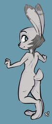  alec8ter ambiguous_gender anthro ass barefoot big_ears biped black_eyebrows blue_eyes closed_smile color_edit colored conditional_dnp disney eyebrows eyelashes feet fluffy fluffy_tail fur grey_body grey_butt grey_ears grey_face grey_fur grey_tail hi_res jack_savage lagomorph leporid long_ears looking_at_viewer looking_back mammal monotone_butt monotone_face monotone_tail mouth_closed multicolored_body multicolored_ears multicolored_fur nude paws pawtsun rabbit scut_tail short_tail signature slim smile snout solo standing tail third-party_edit two_tone_body two_tone_ears two_tone_fur zootopia 