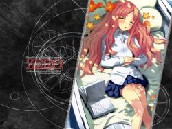  blush long_hair louise_fran&ccedil;oise_le_blanc_de_la_valli&egrave;re pink_eyes pink_hair sleeping zero_no_tsukaima 