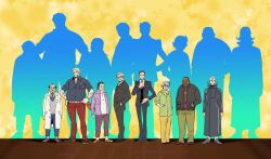  6+boys albert_maverick alexander_lloyds ben_jackson commentary_request derivative_work female formal funaki_kazuo kaburagi_anju legend_(tiger_&amp;_bunny) multiple_boys old old_man old_woman parody photoshop_(medium) rotwang saitou_(tiger_&amp;_bunny) samantha_taylor silhouette suit tiger_&amp;_bunny 