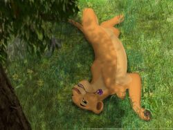  4:3 disney felid female feral flower lion lying mammal nala_(the_lion_king) on_back pantherine paws plant tailbrush the_lion_king 