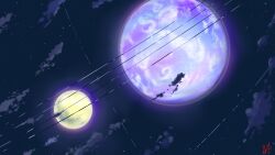  bad_id bad_pixiv_id blue_theme cloud full_moon highres mac_naut moon multiple_moons night night_sky no_humans original outdoors power_lines scenery signature sky star_(sky) starry_sky 