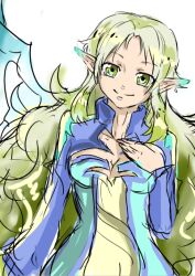  breasts female green_eyes green_hair muse_(tales_of_xillia) muzet_(tales) pointy_ears smile tales_of_(series) tales_of_xillia 