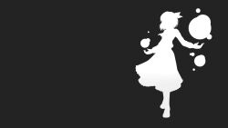  kitazinger monochrome rumia silhouette touhou 