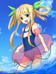  arm_floats beach elle_mel_martha female floaties innertube long_hair namco school_swimsuit swimsuit tales_of_(series) tales_of_xillia tales_of_xillia_2 water_wings 