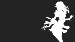  izayoi_sakuya kitazinger monochrome silhouette touhou 