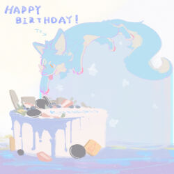  1:1 2021 birthday_cake blep blue_body blue_fur cake cookie countershade_fur countershading dessert dragon feral food fur furred_dragon furred_scalie hi_res male mythological_creature mythological_scalie mythology nekokaii oreo_cookie pawpads pink_pawpads quadruped red_eyes scalie solo tongue tongue_out white_body white_countershading 