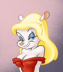  animaniacs anthro bedroom_eyes big_breasts blonde_hair blue_eyes breasts cleavage clothed clothing female fur hair long_hair looking_at_viewer mammal minerva_mink mink mustelid musteline narrowed_eyes seductive smile smiling_at_viewer solo stanmort true_musteline warner_brothers white_body white_fur 