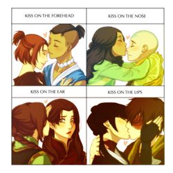  3boys 5girls ^_^ aang arms_around_neck avatar:_the_last_airbender avatar_legends azula bad_deviantart_id bad_id bald black_gloves black_hair black_nails blunt_bangs blush braid brown_hair burn_scar chart closed_eyes couple dark-skinned_female dark_skin ds-hina english_text fingerless_gloves gloves hair_ornament half_updo hand_on_another&#039;s_head hand_on_another&#039;s_neck happy heart jewelry katara kiss_chart kissing kissing_ear kissing_forehead kissing_nose long_hair long_sleeves mai_(avatar) multiple_boys multiple_drawing_challenge multiple_girls nail_polish necklace parted_lips ponytail red_lips scar short_hair single_braid sleeves_rolled_up smile sokka straight suki_(avatar) surprised tattoo ty_lee upper_body wide_sleeves yellow_eyes yuri zuko 