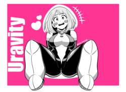  anal_fluid anus artist_name ass ass_focus bodysuit boku_no_hero_academia brown_eyes brown_hair clothing_aside commentary cowgirl_position dio_markez english_commentary female from_behind glass hero_outfit_(mha) highres indoors looking_back my_hero_academia ochako_uraraka panties panties_aside penis plate pussy_juice sanpaku sidelocks straddling straight sweat table testicles torn_bodysuit torn_clothes twitter_username uncensored underwear 