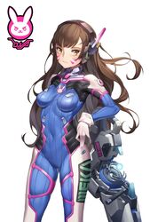  :3 acronym animal_print arm_at_side armor ass_visible_through_thighs bad_id bad_twitter_id blue_bodysuit bodysuit boots bracer breasts breasts_apart brown_eyes brown_hair character_name closed_mouth clothes_writing covered_navel cowboy_shot d.va_(overwatch) energy_gun eyelashes facepaint facial_mark female gloves gravity_gun gun headphones high_collar highres legs_apart long_hair long_sleeves looking_at_viewer medium_breasts mokew overwatch overwatch_1 pauldrons pilot_suit rabbit_print ribbed_bodysuit shiny_clothes shoulder_armor shoulder_pads simple_background skin_tight skindentation solo standing thigh_boots thigh_strap thighhighs tight_clothes v-shaped_eyebrows weapon whisker_markings white_background white_footwear white_gloves 