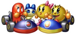  accessory alpha_channel bandai_namco bigdaddydowney black_eyes blinky_(pac-man) blue_eyes blush car female fur ghost group hair_accessory hair_ribbon hi_res inside_car kart male mametchi ms._pac-man not_furry pac-man pac-man_(series) pac-person pac-worlder red_body red_skin ribbons spirit tamagotchi vehicle waddling_head yellow_body yellow_fur yellow_skin 