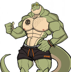  abs anthro biceps big_biceps big_deltoids big_muscles black_tattoo bottomwear chest_tattoo clothing colored countershade_body countershade_face countershade_neck countershade_scales countershade_torso countershading dark_tattoo darknaigart deltoids digital_drawing_(artwork) digital_media_(artwork) dinosaur extinct green_arms green_body green_face green_fingers green_hands green_head green_legs green_neck green_scales hi_res huge_deltoids huge_muscles hyper hyper_biceps hyper_deltoids hyper_muscles hyper_triceps jace_(darknaig) light_arms light_body light_chest light_eyes light_face light_fingers light_hands light_head light_legs light_neck male male_anthro manly mature_anthro mature_male monotone_arms monotone_chest multicolored_body multicolored_scales muscular muscular_anthro muscular_arms muscular_male neck_muscles pecs prehistoric_species reptile scale_tattoo scales scalie shorts skull_symbol skull_tattoo small_eyes solo symbol symbol_tattoo tan_body tan_chest tan_countershading tan_face tan_head tan_neck tan_scales tattoo teeth theropod trapezius triceps two_tone_body two_tone_face two_tone_head two_tone_neck two_tone_scales tyrannosaurid tyrannosauroid tyrannosaurus tyrannosaurus_rex yellow_eyes 