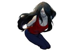  adventure_time black_hair breasts cleavage long_hair marceline oerba_yun_fang red_eyes vampire white yeonong 