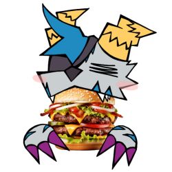  1:1 1_eye 2_horns =_= alpha_channel animal_skin anthro bandai_namco blue_body blue_fur blush burger claws closed_eyes digimon digimon_(species) digital_drawing_(artwork) digital_media_(artwork) disembodied_hand disembodied_head eating eating_food eye_patch eyewear food fur gabumon garabumon horn knil_(artist) looking_pleasured male multicolored_body multicolored_fur purple_claws scalie simple_background solo spiral_horn sticker sticker_pack stock_image striped_body striped_fur stripes transparent_background white_body white_fur yellow_horn 