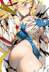  :o american_flag american_flag_print ass bare_shoulders blonde_hair blue_eyes blush breasts cleavage collar constricted_pupils covering_breasts covering_privates cowboy_shot curvy deep_skin earrings embarrassed eye_mask female fingerless_gloves flag_print forehead from_below gloves grabbing grabbing_own_breast highres huge_breasts jewelry kamen_america kamen_america_(comic) leotard long_hair looking_at_breasts mask narrowed_eyes navel nichigeckoh romaji_text solo star_(symbol) star_earrings surprised sweatdrop torn_clothes underboob unlikely_accident unworn_mask wardrobe_malfunction 