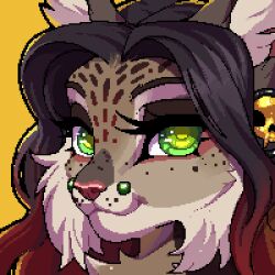  1:1 adobe_photoshop_(artwork) anthro chibi digital_media_(artwork) felid feline female headshot_portrait icon illustration low_res mammal nuri pixel_(artwork) portrait solo thumbnail xiiiprojectwingsxiii 