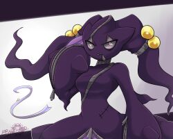  2020 anthro artist_name digital_media_(artwork) english_text female generation_6_pokemon genevieve hi_res latiar looking_at_viewer mega_banette mega_evolution nintendo number pokemon pokemon_(species) pokemorph simple_background solo text zipper zipper_mouth 