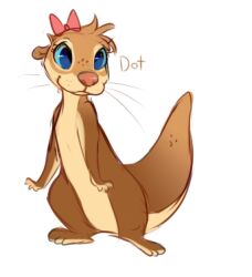  bow_(disambiguation) dot_(draco_cretel) female hoot_(artist) low_res mammal mustelid otter smile whiskers 