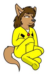  alan_foreman alpha_channel anthro black_nose boots bowman&#039;s_wolf brown_body brown_fur brown_hair canid canine canis clothed clothing female flat_chested florence_ambrose footwear freefall_(webcomic) fur hair mammal red_wolf shoes simple_background solo transparent_background wolf yellow_jumpsuit 