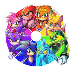  1:1 absurd_res accessory alien alpushart amy_rose anthro black_nose blaze_the_cat blonde_hair blue_body blue_eyes blue_fur brown_eyes canid canine chaos_(sonic) clothing color_wheel color_wheel_challenge dress echidna eulipotyphlan female fox fur gesture gloves green_body green_eyes group hair hair_accessory hairband handwear hedgehog hi_res knuckles_the_echidna looking_at_viewer male mammal monotreme mouth_closed open_mouth pink_body pink_hair rainbow red_body red_hair sega sonic_adventure sonic_the_hedgehog sonic_the_hedgehog_(series) tails tikal_the_echidna vector_the_crocodile yellow_body 