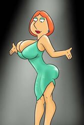  1girls alternate_breast_size big_breasts breasts family_guy female female_only lois_griffin red_lipstick solo tagme 