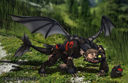  all_fours angry armor black_armor black_arms black_body black_nose blacksheeptfs body_part_growth brown_hair claws closed_eyes clothed clothing confusion dragon dragon_scale_armor dragon_tail dreamworks european_mythology feral forest fury_(httyd) grass green_eyes growth hair headgear helmet hi_res hiccup_horrendous_haddock_iii how_to_train_your_dragon limb_growth male mythological_creature mythological_scalie mythology night_fury pain plant scaled_legs scales scalie semi-anthro sharp_teeth solo species_transformation surprise tail teeth toe_claws torn_clothing transformation tree viking western_dragon wings 