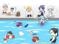  bluebell byakuran camera chrome_dokuro gamma gokudera_hayato i-pin katekyo_hitman_reborn kozato_enma pool reborn rokudo_mukuro sawada_tsunayoshi suzuki_adelheid swimming swimsuits 