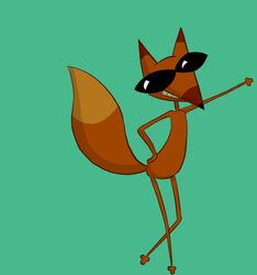  animated anthro atnog black_nose blue_background canid canine cartoon_network clenched_teeth courage_the_cowardly_dog eyewear eyewear_only fluffy fluffy_tail fox fur green_background grin hand_on_hip happy looking_aside looking_away male mammal nude orange_body orange_fur short_playtime simple_background smile smug solo standing sunglasses sunglasses_only swaying tail tail_motion tailwag teeth the_cajun_fox turquoise_background 