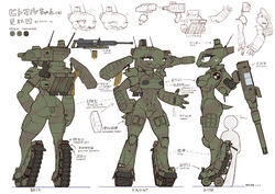  anthro cannon english_text female gun hi_res living_machine living_tank living_vehicle machine ranged_weapon robot sat_v12 shoulder_cannon tank text treads type10 vehicle weapon 