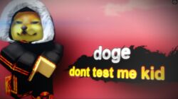  3d_(artwork) canid canine canis clothed clothing digital_media_(artwork) doge dogelore domestic_dog humanoid male mammal meme nintendo red_background roblox screencap shitpost simple_background solo super_smash_bros. 