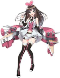  :d arm_at_side azur_lane bare_shoulders black_footwear black_necktie blue_eyes blush boots breasts brown_hair buttons cannon character_name detached_collar detached_sleeves double-breasted dress female floating_hair full_body gebijiade_89 hairband hand_up head_tilt high_heels kizuna_ai kizuna_ai_(elegant) kizuna_ai_inc. long_hair looking_at_viewer morikura_en multicolored_hair navel necktie official_alternate_costume official_art one_eye_closed open_clothes open_dress open_mouth pink_hair rigging shorts sidelocks sleeveless sleeveless_dress smile solo strappy_heels streaked_hair tachi-e teeth thigh_boots thighhighs thighs transparent_background turret upper_teeth_only v-shaped_eyebrows virtual_youtuber white_shorts 