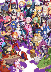  6+boys 6+girls :o absolutely_everyone annotated archer_(disgaea) armor bare_shoulders between_breasts bieko_(disgaea) black_armor black_hair black_headwear black_shorts blonde_hair blue_eyes blue_hair blue_headwear blue_skin blunt_bangs bodysuit boots bow breasts brooch brown_headwear cerberus_(disgaea) chusendol_(disgaea) circlet colored_skin cowboy_hat crab creature curly_hair demon_boy demon_girl disgaea dragon dragon_(disgaea) dress dress_bow etna_(disgaea) everyone evil_eye_(disgaea) expressionless flonne flonne_(fallen_angel) full_armor god_of_destruction_(disgaea) goggles goggles_on_head greaves green_hair green_skin grey_hair grin gun gunner_(disgaea) hair_over_eyes harada_takehito hat head_wings heart heart_brooch heavy_knight_(disgaea) high_ponytail highres holding holding_gun holding_polearm holding_sword holding_wand holding_weapon hood hoodie horns horseman_(disgaea) ivar_(disgaea) jewelry jitome laharl large_breasts legs_apart long_hair lucky_board_(disgaea) mage_(disgaea) magic_knight_(disgaea) magical_girl majolaine_(disgaea) makai_senki_disgaea_6 male_brawler_(disgaea) male_healer_(disgaea) male_warrior_(disgaea) mecha_girl_(disgaea) melodia_(disgaea) multicolored_hair multiple_boys multiple_girls navel necktie necktie_between_breasts nijino_piyori ninja_(disgaea) official_art open_mouth orange_hair peaked_cap pincer_shell_(disgaea) pink_bow pink_hair pointy_ears polearm prinny psychic_(disgaea) purple_dress purple_hair purple_wrist_cuffs red_bodysuit red_eyes red_footwear red_hair red_hoodie red_necktie red_shorts ronin_(disgaea) sarashi sea_angel_(disgaea) shoes short_dress short_hair shorts single_horn skin-covered_horns smile sneakers standing streaked_hair succubus_(disgaea) sword thief_(disgaea) thigh_boots topless_male two-tone_hair waist_bow wand weapon white_bow white_hair white_headwear white_skin winged_warrior_(disgaea) wings yellow_eyes zed_(disgaea) zombie zombie_(disgaea) 