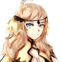  ahoge blonde_hair blue_eyes circlet closed_mouth female fire_emblem fire_emblem_fates highres long_hair looking_at_viewer mpka_yt ophelia_(fire_emblem) solo upper_body white_background 