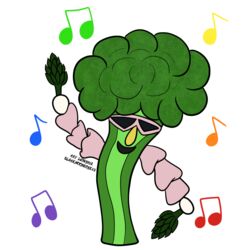  1:1 2023 alpha_channel anthro asparagus biped blackmoonrose13 broccoli dancing digital_drawing_(artwork) digital_media_(artwork) disney disney_parks epcot eyewear food food_creature kitchen_kabaret male motion_lines mr._broccoli musical_note open_mouth open_smile plant simple_background smile solo sunglasses transparent_background vegetable walt_disney_world yellow_nose 