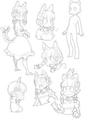  animal_ear_fluff animal_ears animal_on_head bird bird_on_head bow braid cat_ears commentary expressions extra_ears female flying_sweatdrops greyscale hairbow highres kaenbyou_rin maru-sun monochrome multiple_tails multiple_views nekomata oerba_yun_fang on_head poses reiuji_utsuho reiuji_utsuho_(bird) side_braids slit_pupils tail touhou twin_braids two_tails 