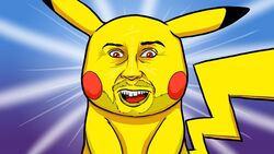 16:9 evaneckard fur generation_1_pokemon humor male mammal nicolas_cage nintendo pikachu pokemon pokemon_(species) rodent seananners solo widescreen yellow_body yellow_fur