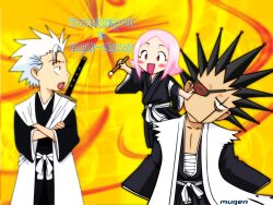  bleach hitsugaya_toushirou kusajishi_yachiru tagme zaraki_kenpachi 