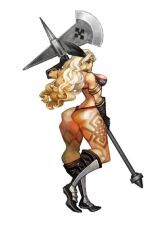  amazon amazon_(dragon&#039;s_crown) ass blonde_hair dragon&#039;s_crown halbert official_art polearm thong vanillaware weapon 